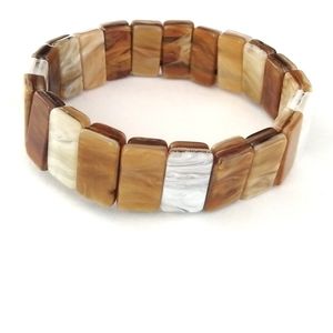 Earth-tone Stretch Bracelet: Boho